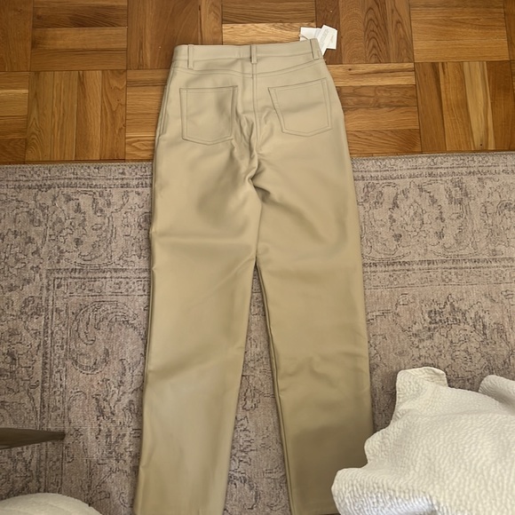 Light cream leather pants - Picture 2 of 2